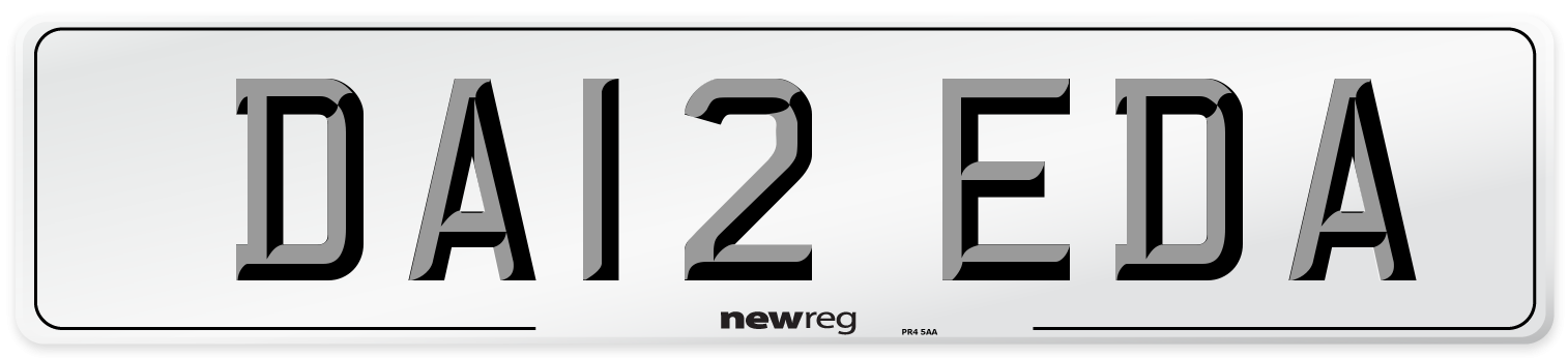 DA12 EDA Number Plate from New Reg